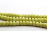 Lime Jasper Rondelle Smooth 10 x 7 mm 16" Strand