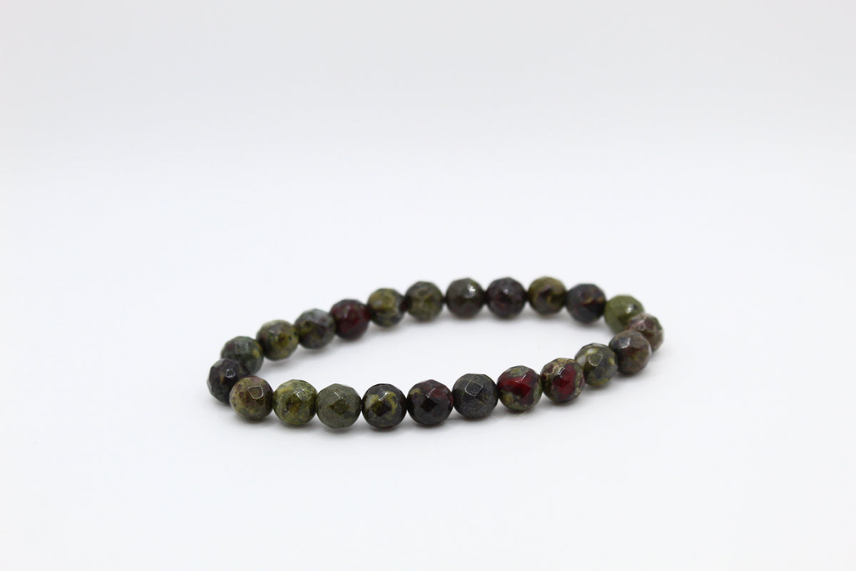 Dragon Blood Stone Faceted Bracelet