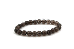 Smoky Quartz Round Faceted Bracelet