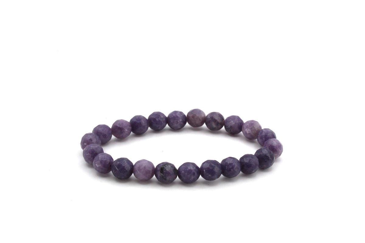 Lapidolite Round Faceted Bracelet