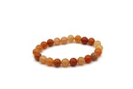 Orange Aventurine Round Smooth Bracelet