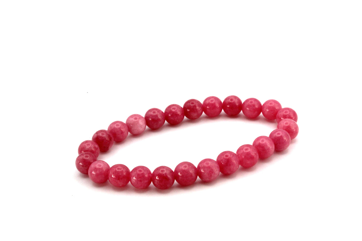 Cherry Quartz Round Smooth Bracelet