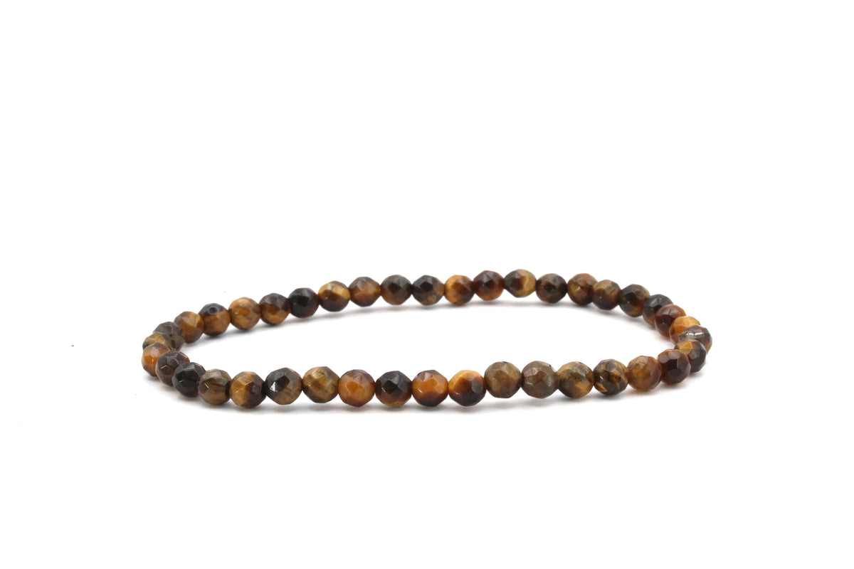 Tigers Eye Round Faceted Bracelet