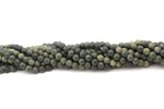 Green Leopard Skin Jasper Round Smooth Gemstone Beads 16'' Strand ***