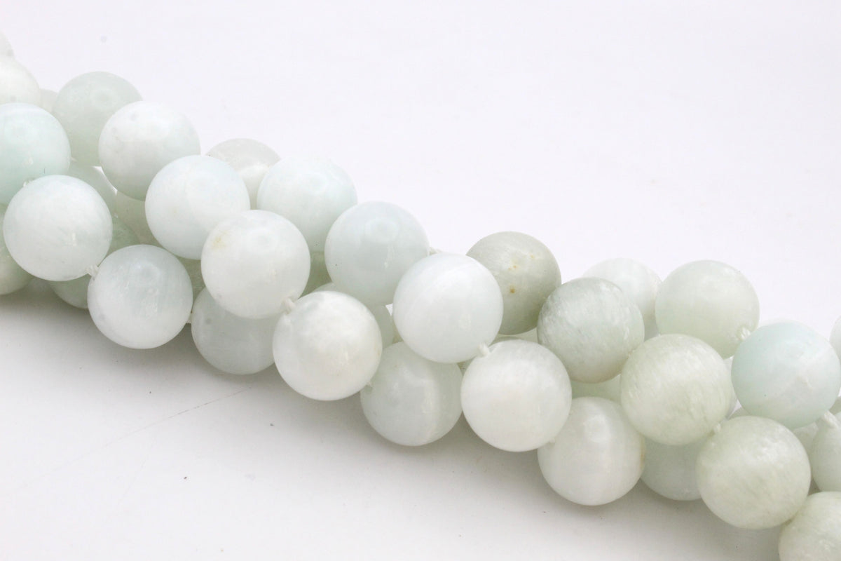 Natural Cat's Eye Round Smooth Gemstone Beads 16'' Strand
