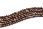 Red Leopard Skin Jasper Round Gemstone Beads 16'' Strand