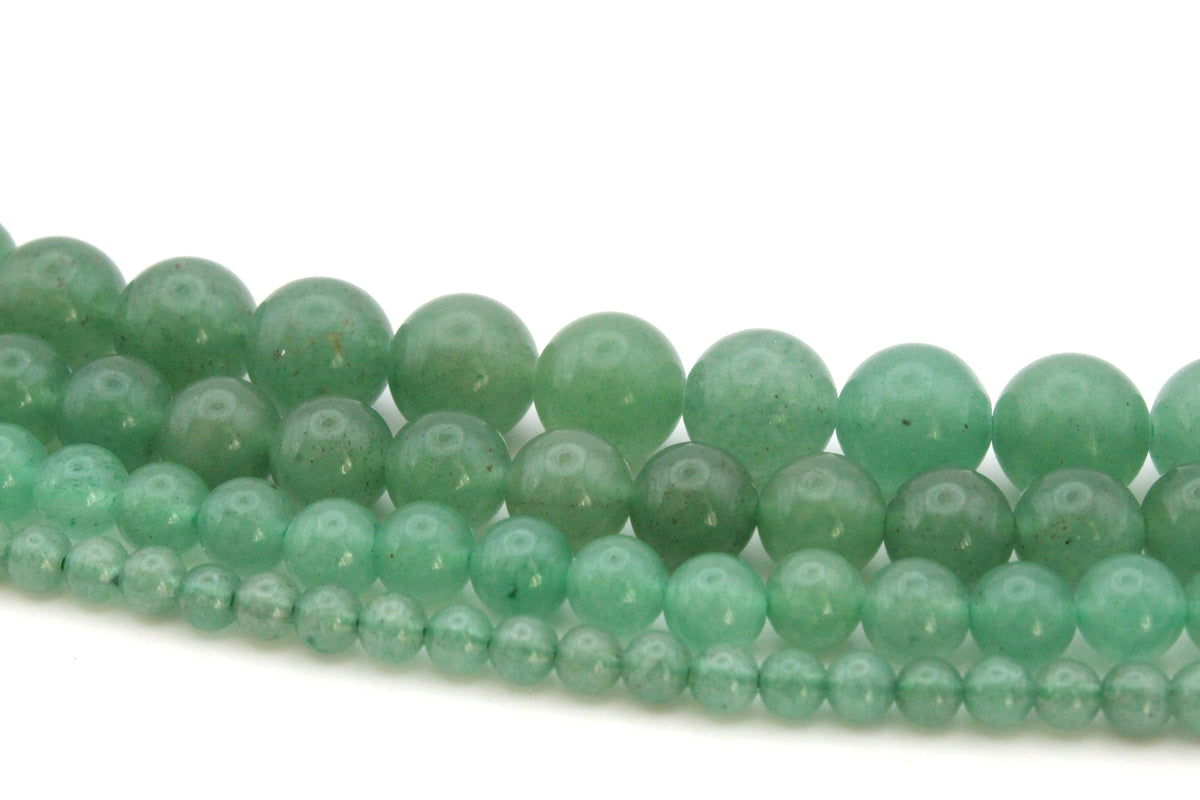 Green Aventurine Round Smooth, 16 inches Strand
