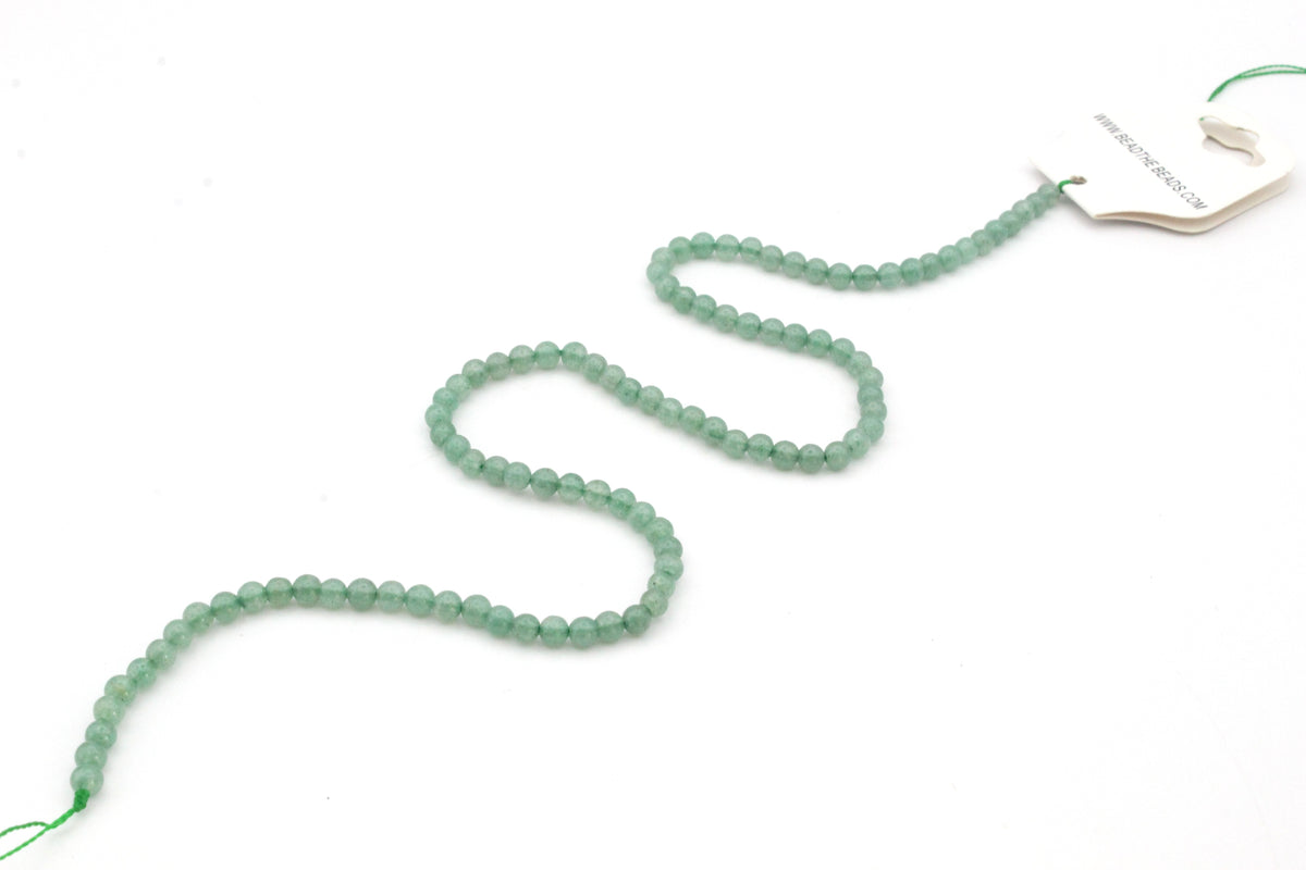 Green Aventurine Round Smooth, 16 inches Strand