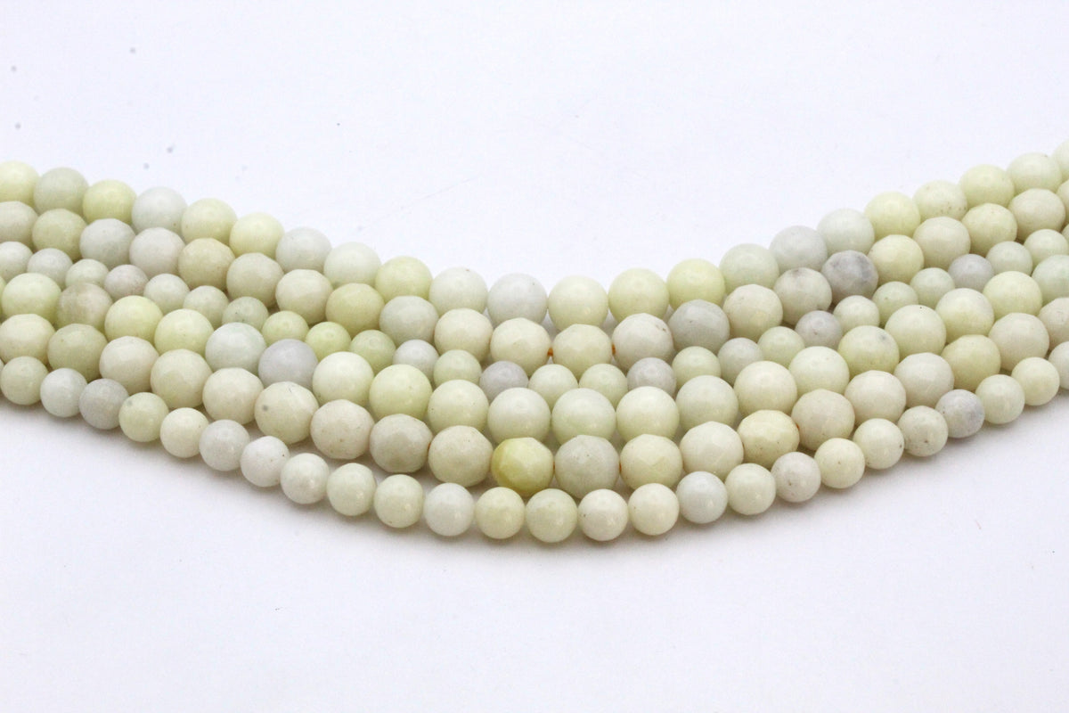 Ivory Jasper Round Gemstone Beads 16'' Strand