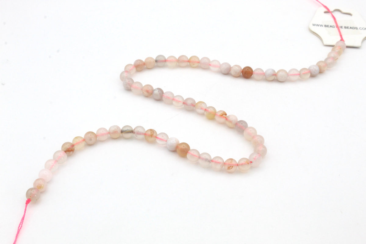 Sakura Agate Round, 16 inches strand