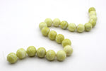 Lime Jade Round Gemstone Beads 16" Strand
