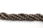 Dark Leopard Skin Jasper Round Gemstone Beads 16" Strand
