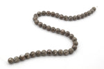 Dark Leopard Skin Jasper Round Gemstone Beads 16" Strand