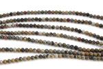 Paint Brush Jasper Round Gemstone Beads 16" Strand