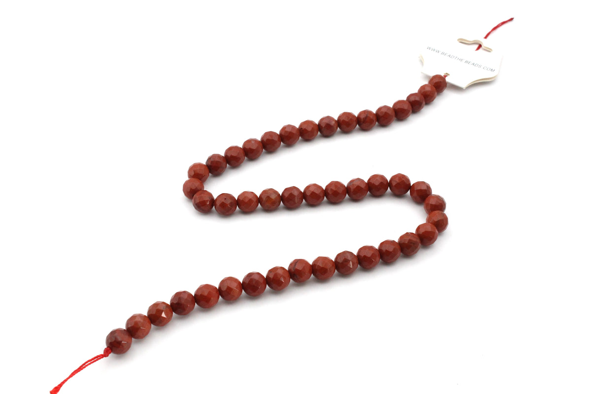 Red Jasper Round Gemstone Beads 16" Strand