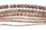 Sunstone Round Gemstone Beads 16" Strand