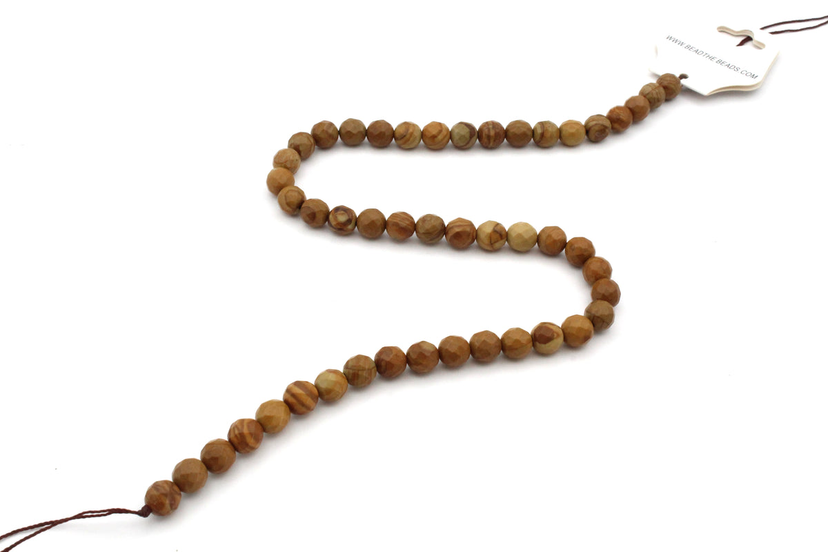 Wood Grain Jasper Round, 16 inches Strand