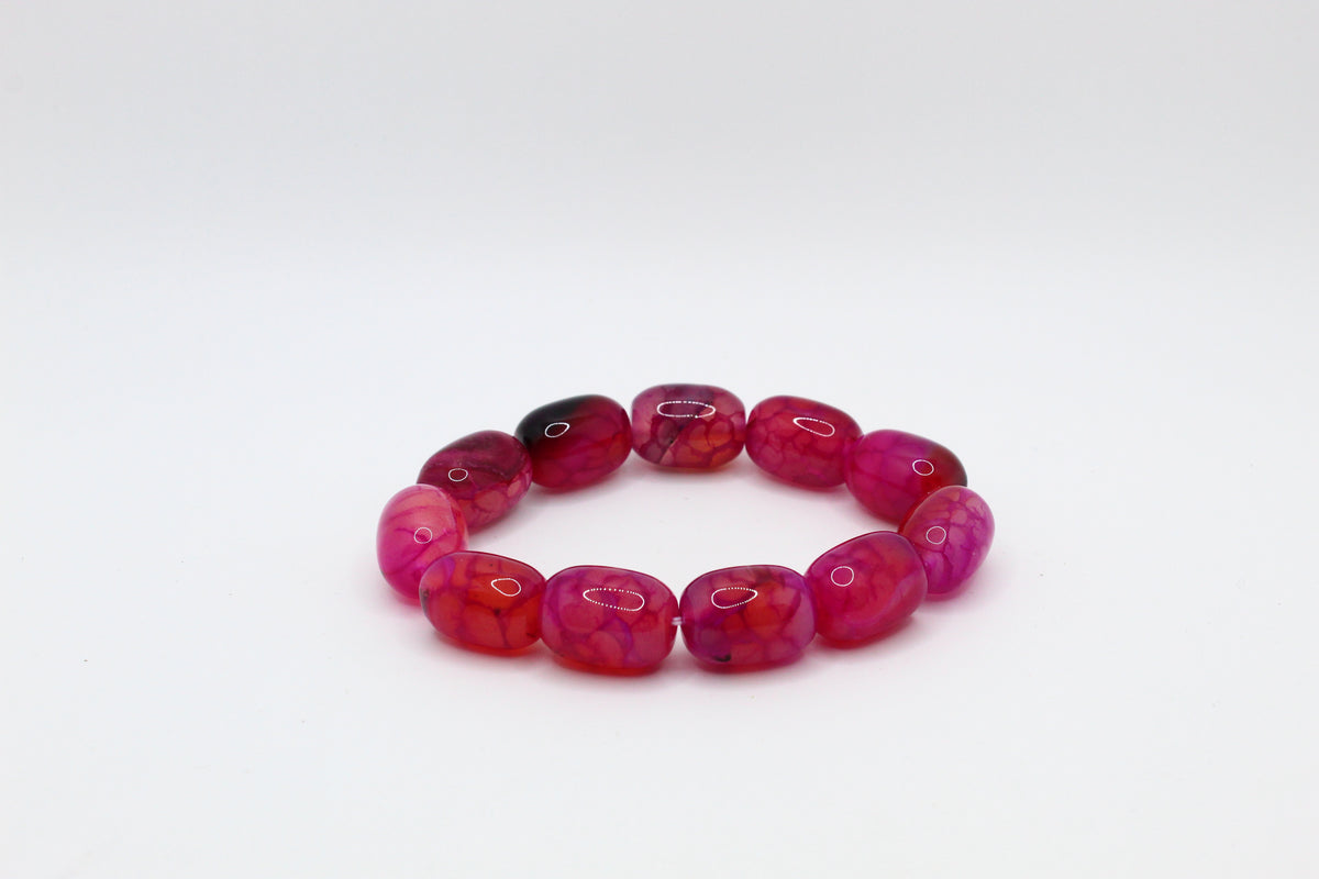 Red Dragon Vein Oval Bracelet