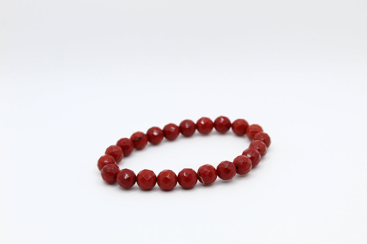Red Jasper Faceted Bracelet