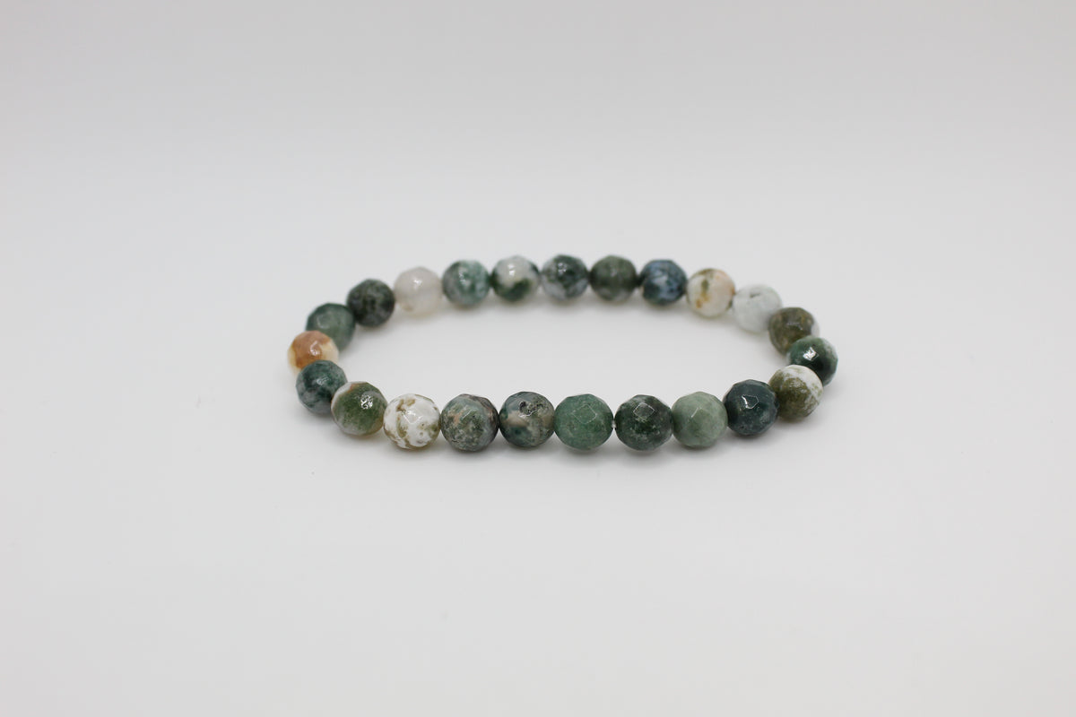 Tree Agate Faceted Bracelet