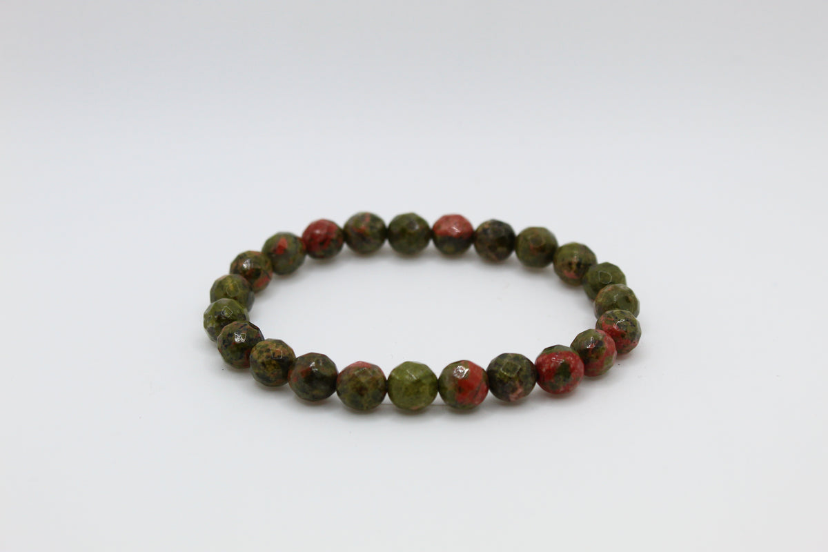 Unakite Faceted Bracelet