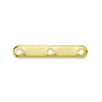 Spacer Bars, 3 Hole, Gold Color, 12 pc