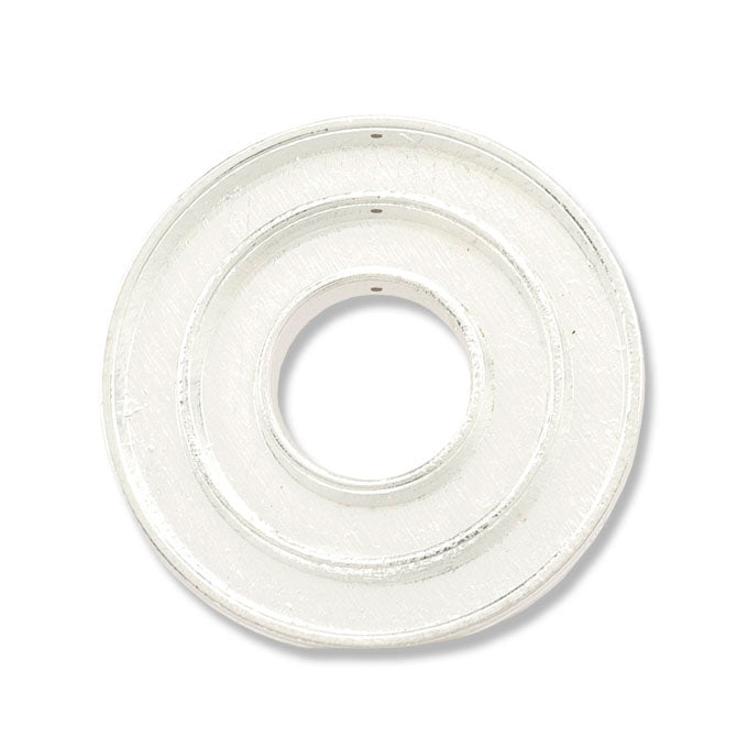 Katiedids, Round, 35 mm (1.38 in), 3 Holes, Silver Plated, 3 pc