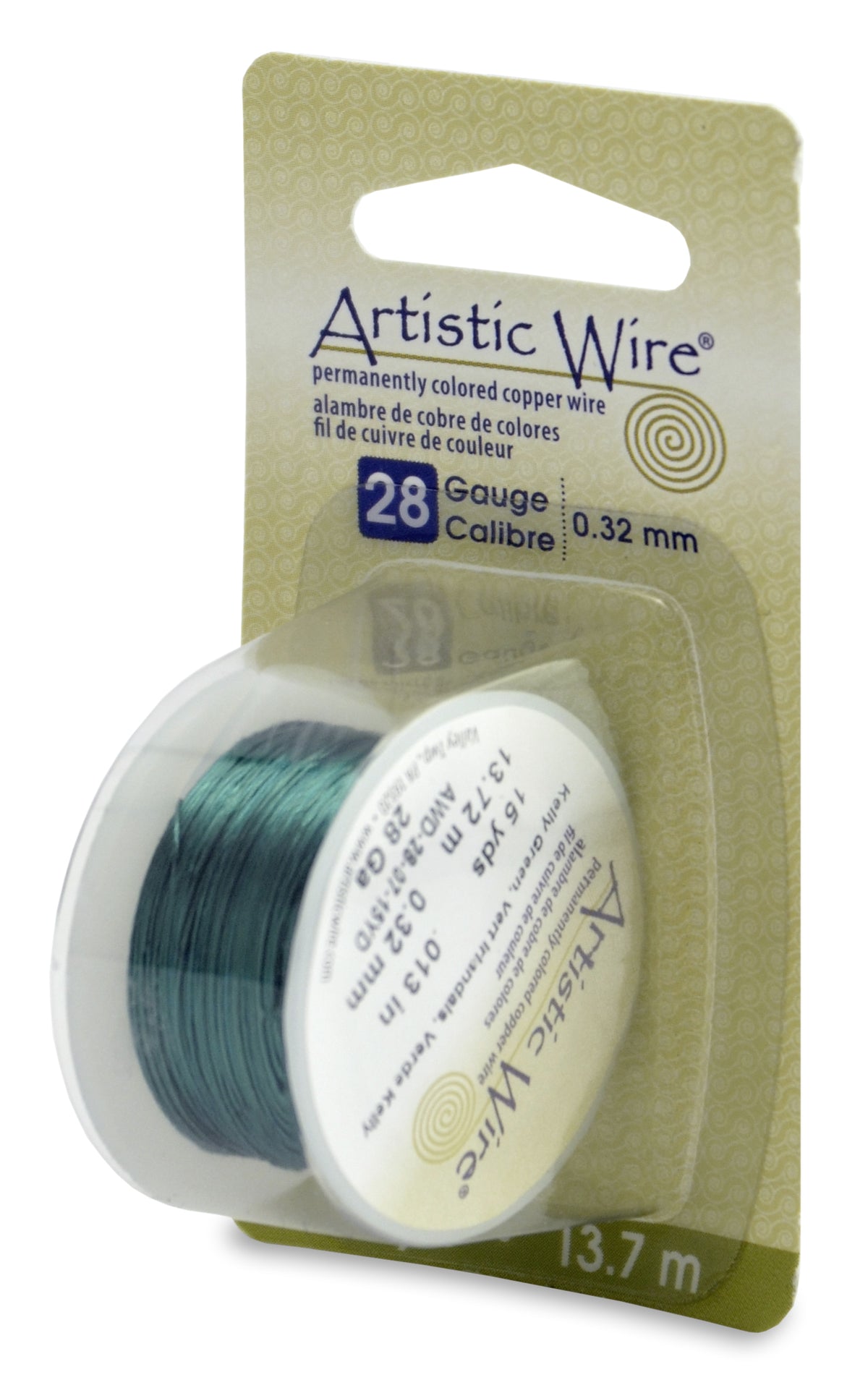 Artistic Wire, 28 Gauge (.32 mm), Kelly Green, 15 yd (13.7 m)