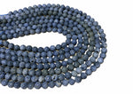 Denim Lapis Smooth Gemstone Beads 16" strand ***