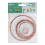 MEMORY WIRE ASST 5 SIZES 10 COILS EA COPPER COLOR