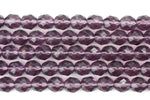 Plum Purple Czech Glass Faceted Oval Beads 8 mm 8" strand