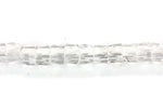 White Czech Glass Faceted Rondelle Beads 6 mm 8.5" strand