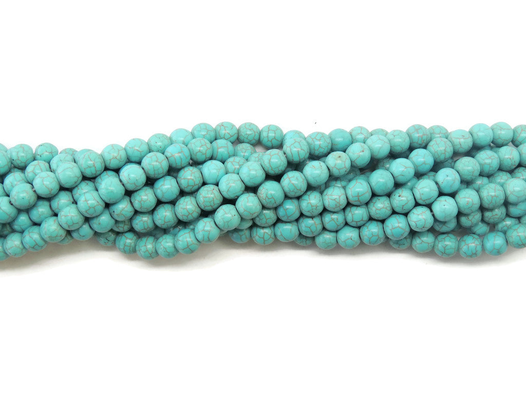 HowliteTurquoiseSmoothRound10mm