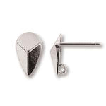 S/P 12MM KITE SHAPE EARRING POST W LOOP