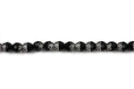 Half Black Half Grey Fire Polished Czech Glass Faceted Round Beads 8 mm