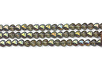 Purple AB Fire Polished Czech Glass Smooth Heart Beads 6 mm