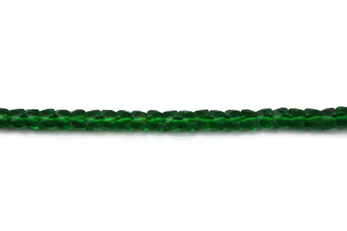 Green Fire Polished Czech Glass Faceted Rondelle Beads 8 mm