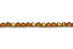 Orange AB Fire Polished Czech Glass Smooth Diamond Beads 5 mm