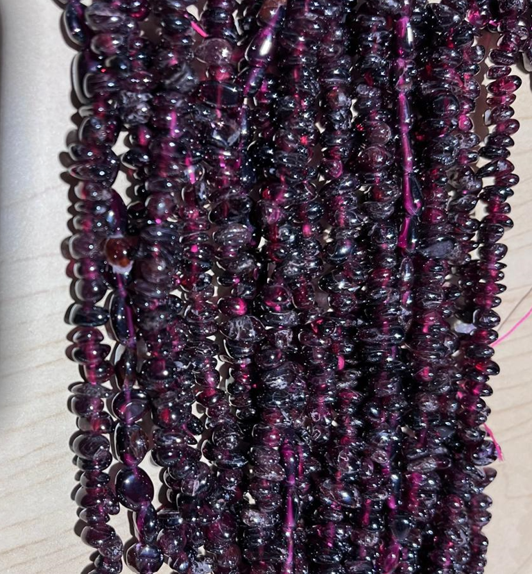 Garnet Smooth Nugget Gemstone Beads Approximately 6x7mm