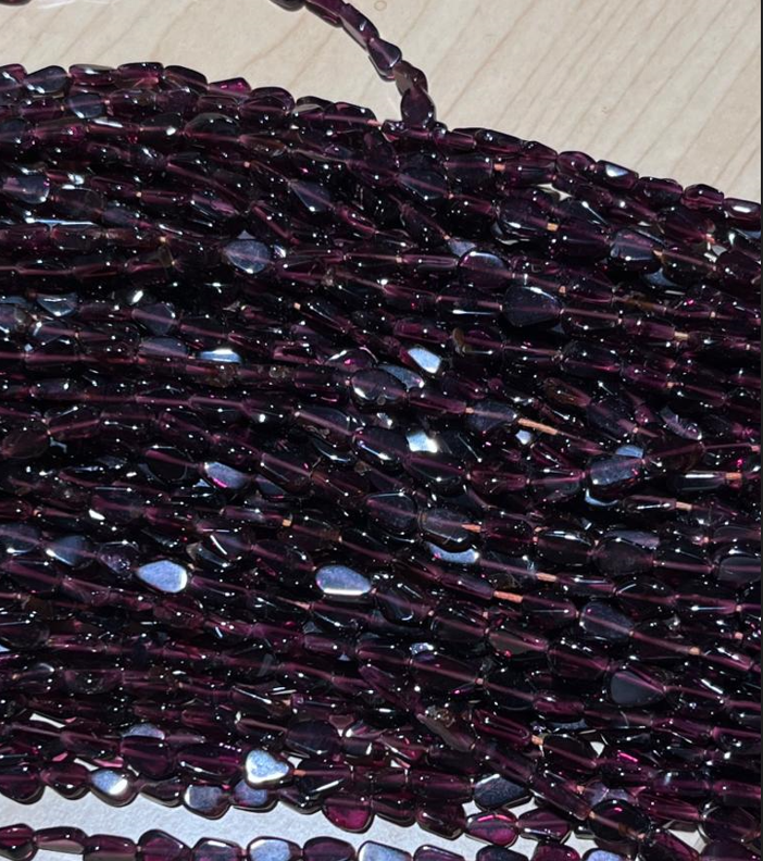 Garnet Smooth Triangle Gemstone Beads Approximately 5x8mm
