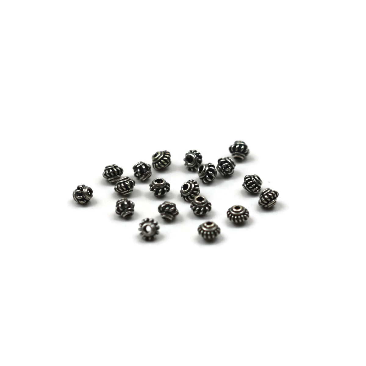 Bali Bead Sterling Silver Coil Spacer Bead 4 x 5 mm