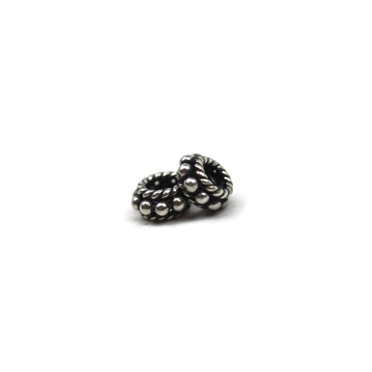 Bali Bead Handmade Sterling Silver Round Spacer Bead 3 x 6mm