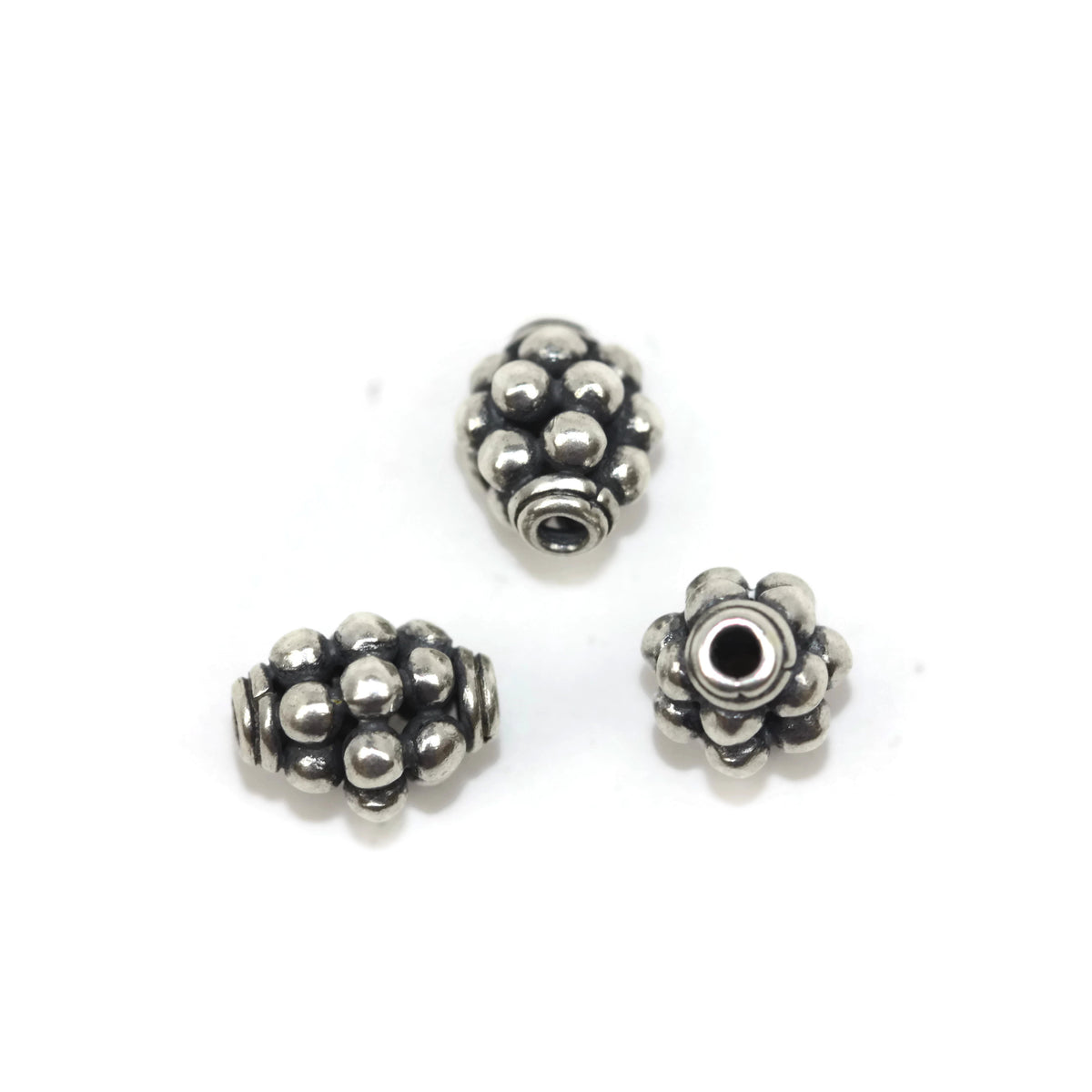 Bali Bead Sterling Silver Round Spacer Bead 8 x 6mm