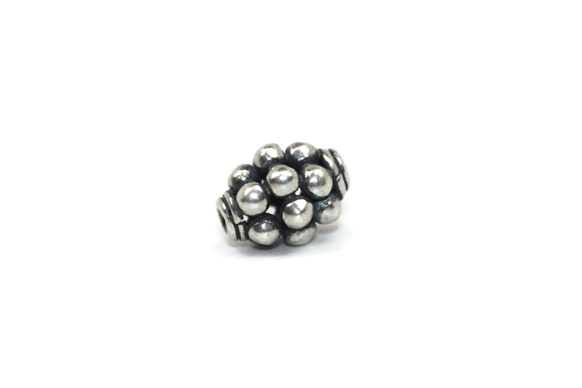 Bali Bead Sterling Silver Round Spacer Bead 8 x 6mm
