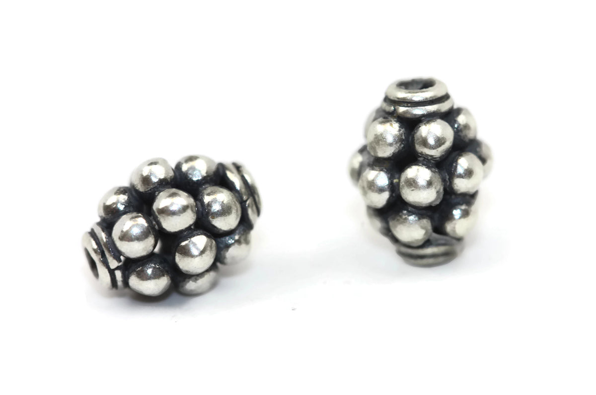 Bali Bead Sterling Silver Round Spacer Bead 8 x 6mm