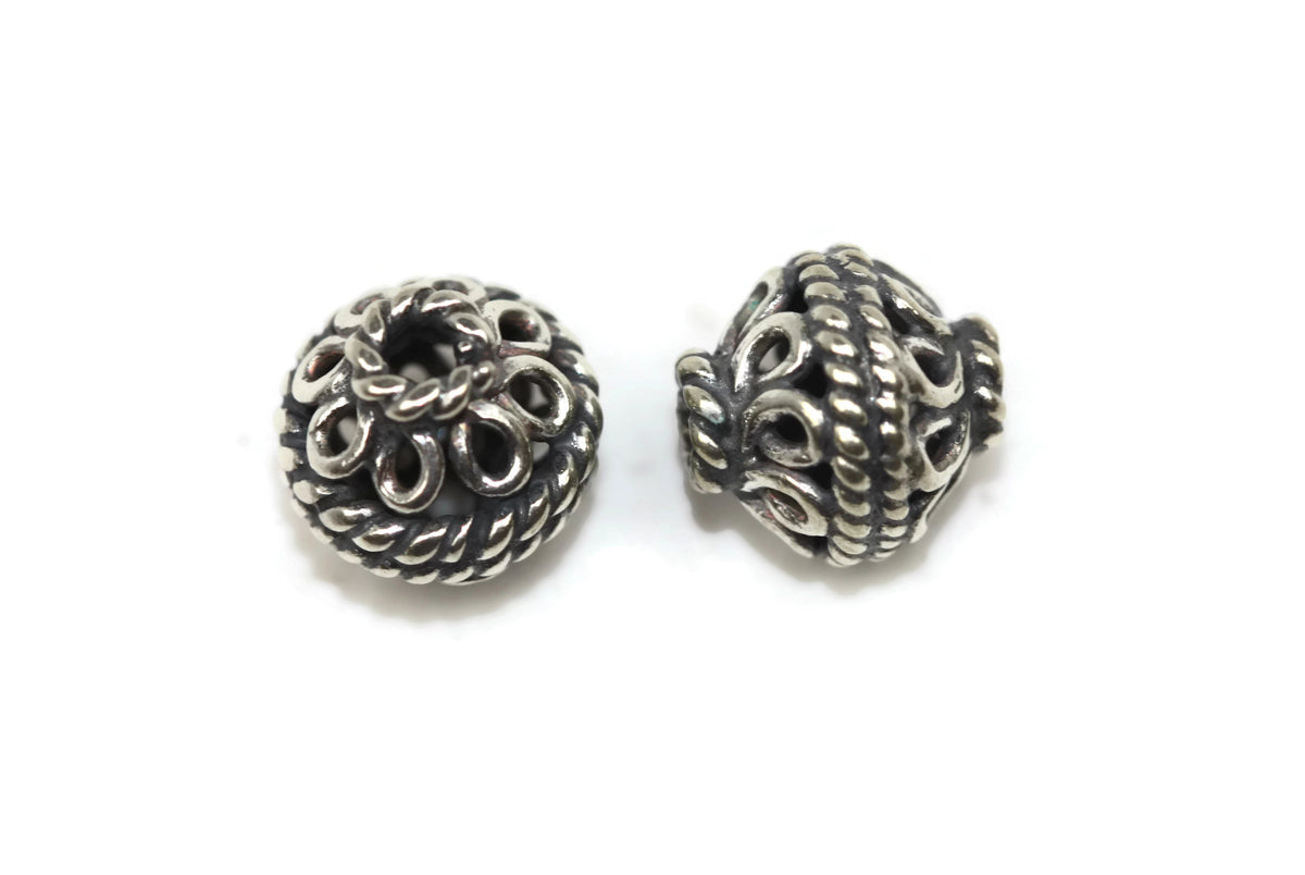 Bali Bead Sterling Silver Round Spacer Bead 8mm
