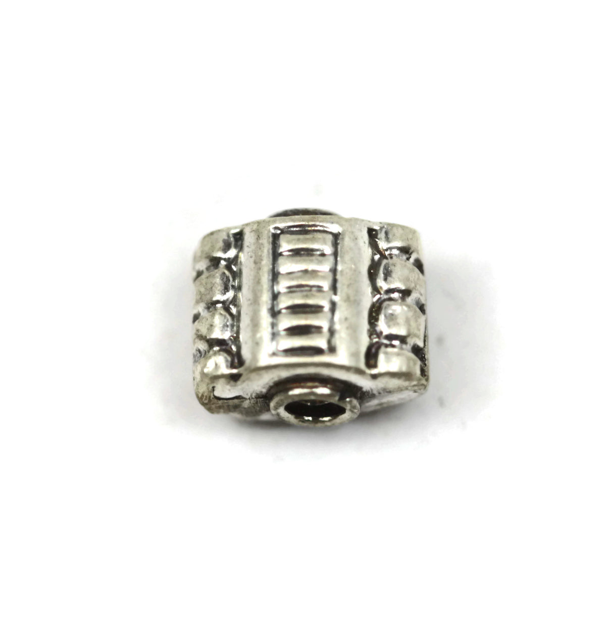 Bali Bead Handmade Sterling Silver Round Bead 7 x 8.5 x 6.5mm