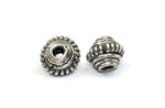 Bali Bead Handmade Sterling Silver Round Bead 6 x 7mm