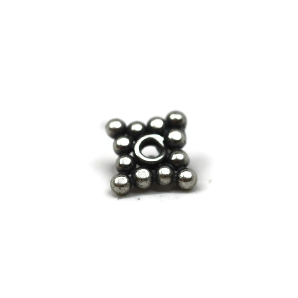 Bali Bead Handmade Sterling Silver Round Bead 1.5 x 7mm