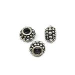 Bali Bead Handmade Sterling Silver Round Bead 5 x 7.5mm